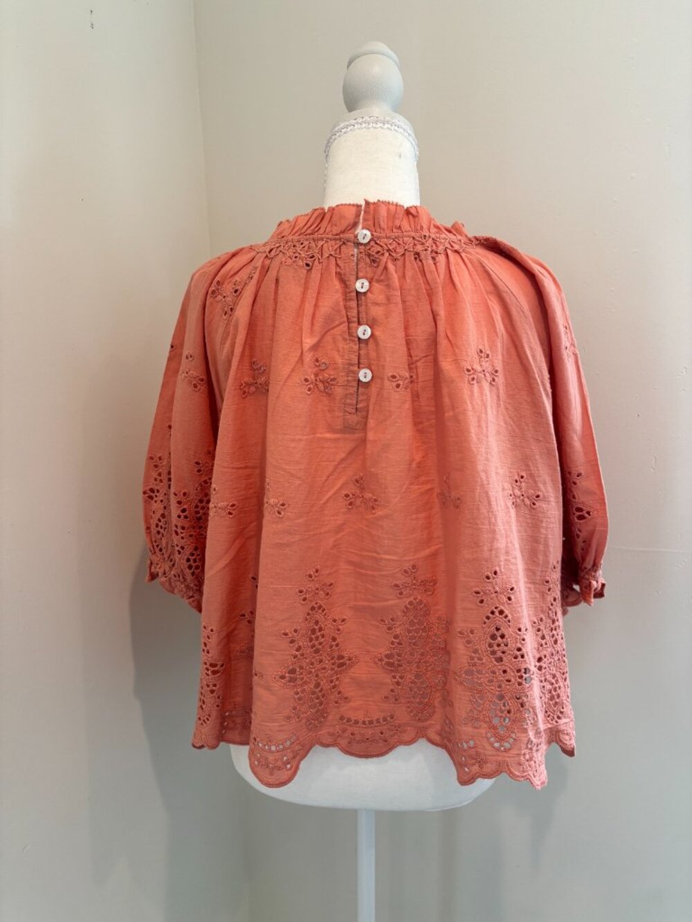 Revolve Cleobella Eyelet Arden Blouse in Sunset Size XS - Picture 5 of 7